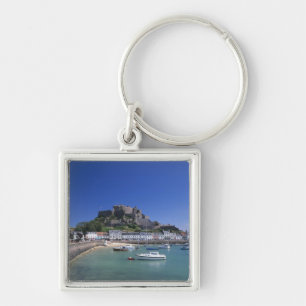 Mount Orgueil Castle and harbour, Gorey, Jersey Key Ring