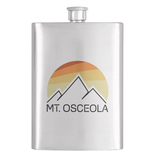 Mount Osceola New Hampshire Retro Hip Flask (Front)