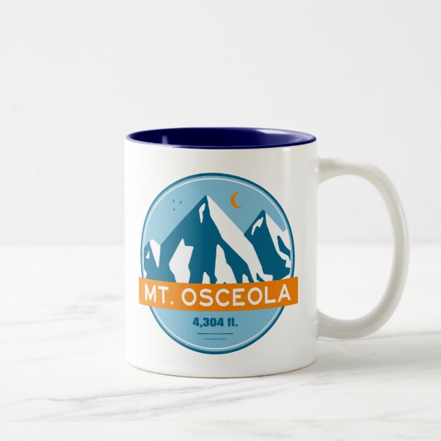 Mount Osceola New Hampshire Stars Moon Two-Tone Coffee Mug (Right)