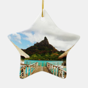Mount Otemanu Ceramic Tree Decoration