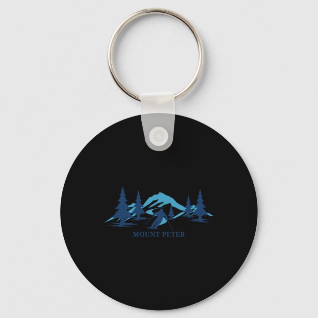Mount Peter New York Ski Resort Skiing Skier  Key Ring (Front)