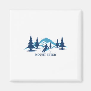 Mount Peter New York Ski Resort Skiing Skier Magnet