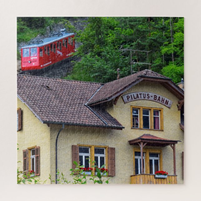 Mount Pilatus Bahn - Cog Railway - 20x20 - 676 pc Jigsaw Puzzle (Vertical)