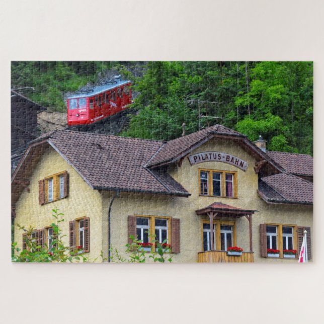 Mount Pilatus Bahn - Cog Railway - 20x30 - 1014 pc Jigsaw Puzzle (Horizontal)