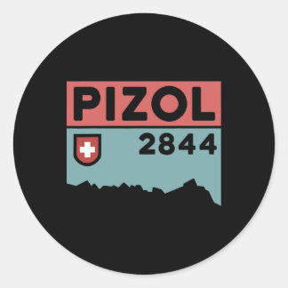 Mount Pizol Five Lakes Hike Mountain Biking Hiking Classic Round Sticker