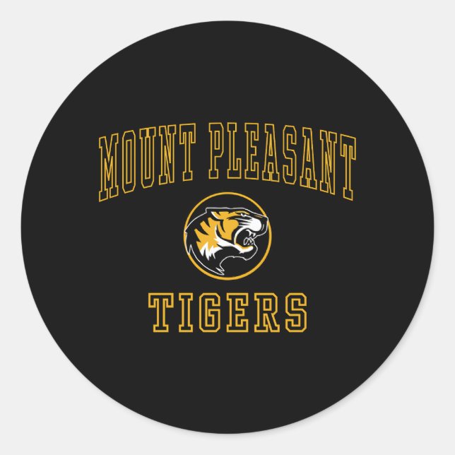 Mount Pleasant High School Tigers C1 Classic Round Sticker (Front)