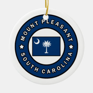 Mount Pleasant South Carolina Ceramic Tree Decoration