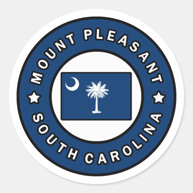 Mount Pleasant South Carolina Classic Round Sticker (Front)