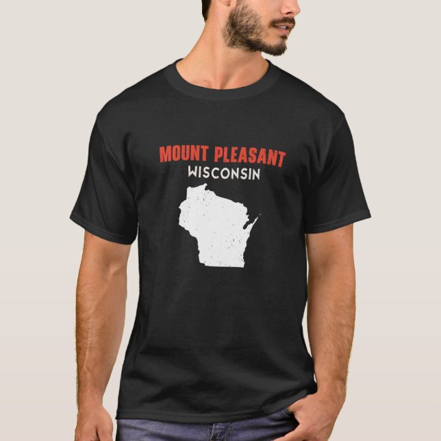Mount Pleasant USA State America Travel Montanan H T-Shirt (Front)