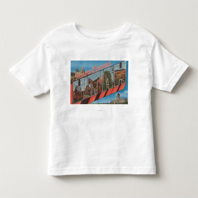 Mount Pleasant, Utah - Large Letter Scenes Toddler T-Shirt (Front)