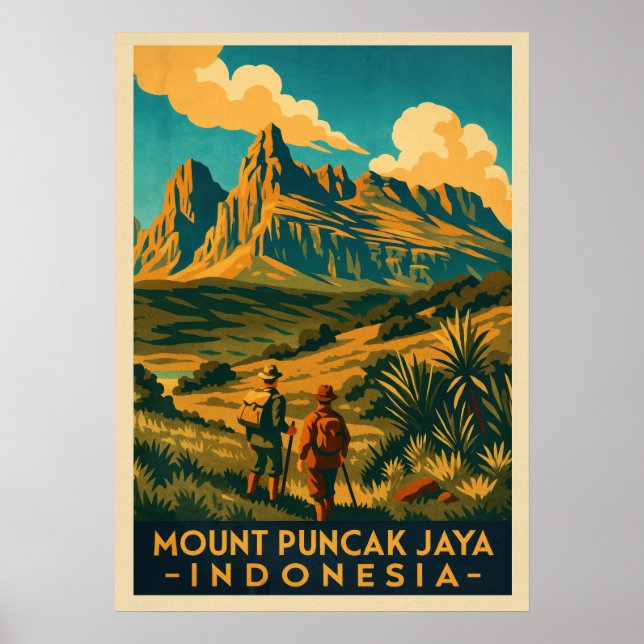 Mount Puncak Jaya Indonesia V01 Poster (Front)