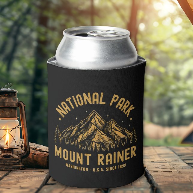 Mount Rainer National Park Forest Landscape Can Cooler (Creator Uploaded)
