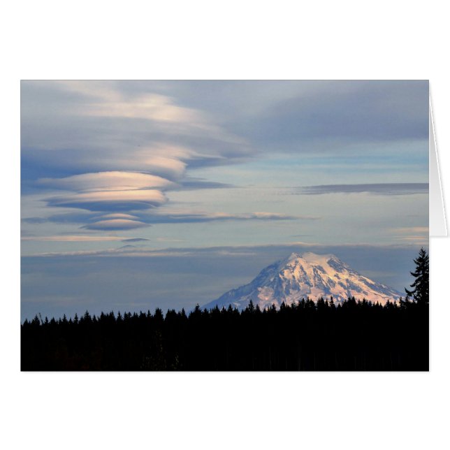 Mount Rainer with Lenticular Clouds (Front Horizontal)