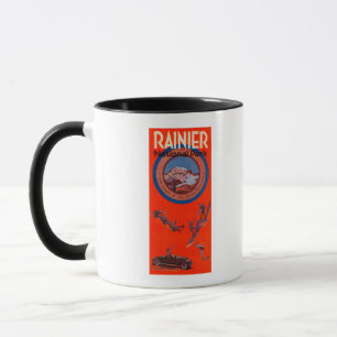 Mount Rainier Advertising Poster 2 Mug
