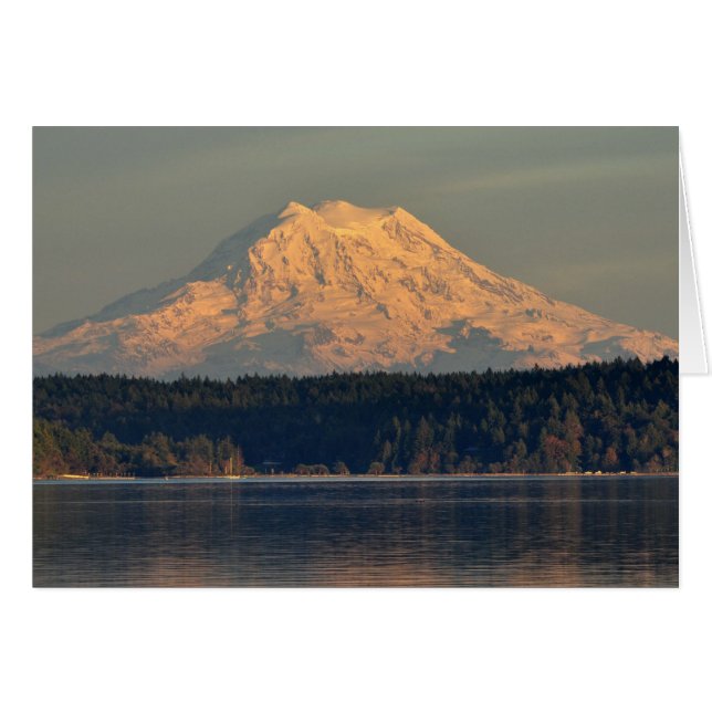 Mount Rainier and Case Inlet at Dusk (Front Horizontal)