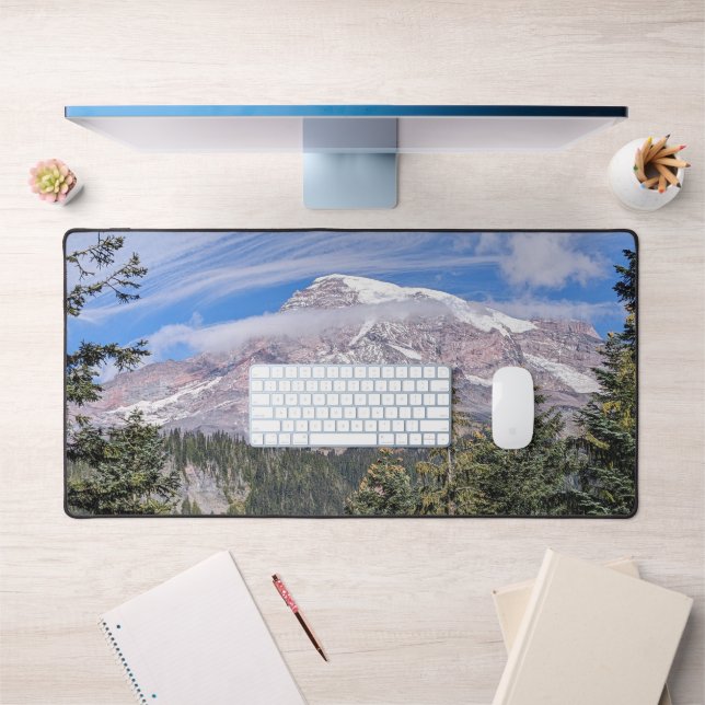 Mount Rainier and Clouds Landscape Desk Mat (Office 1)