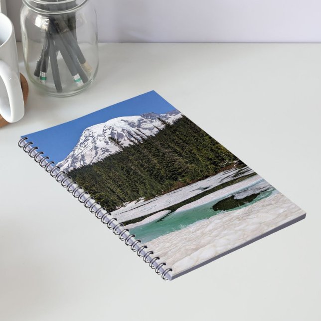 Mount Rainier and Frozen Lake Photo Notebook (In Situ)