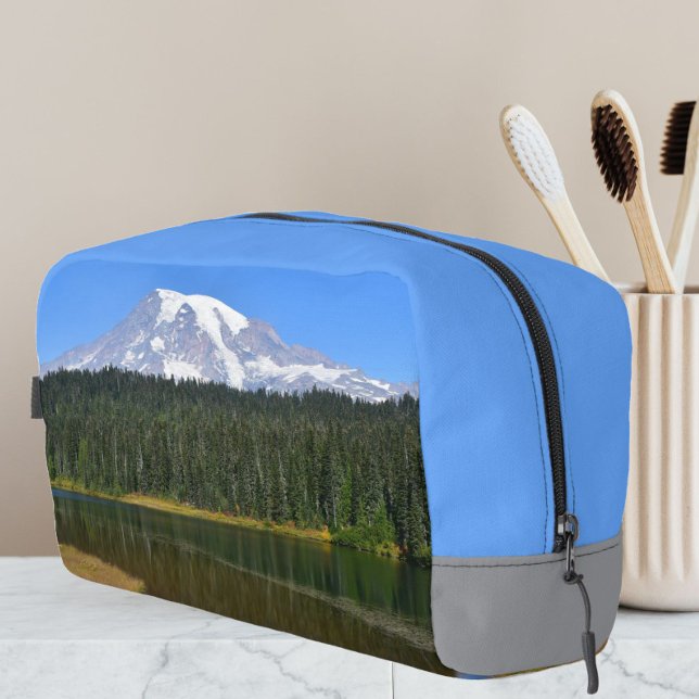 Mount Rainier and Lake Scenic Landscape Dopp Kit (In Situ)