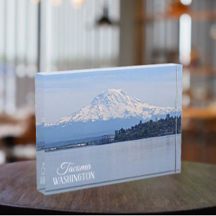 Mount Rainier and Puget Sound, Tacoma, Washington Photo Block