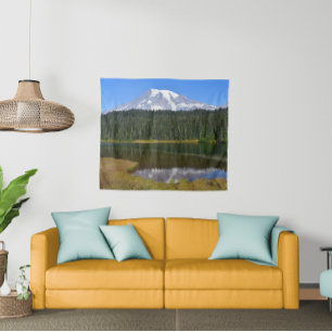 Mount Rainier and Reflection Lake Photo Tapestry