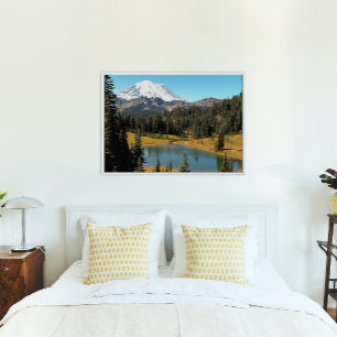 Mount Rainier and Tipsoo Lake Landscape Poster