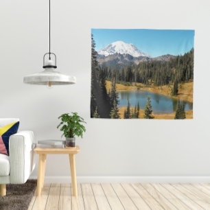 Mount Rainier and Tipsoo Lake Landscape Tapestry