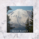 Mount Rainier Cascade Mountain Peak Tile<br><div class="desc">Ceramic tile featuring a scenic photo image of snow covered Mount Rainier,  the tallest Cascade mountain peak in the Pacific Northwest. Select your tile size. Makes a great kitchen trivet!</div>