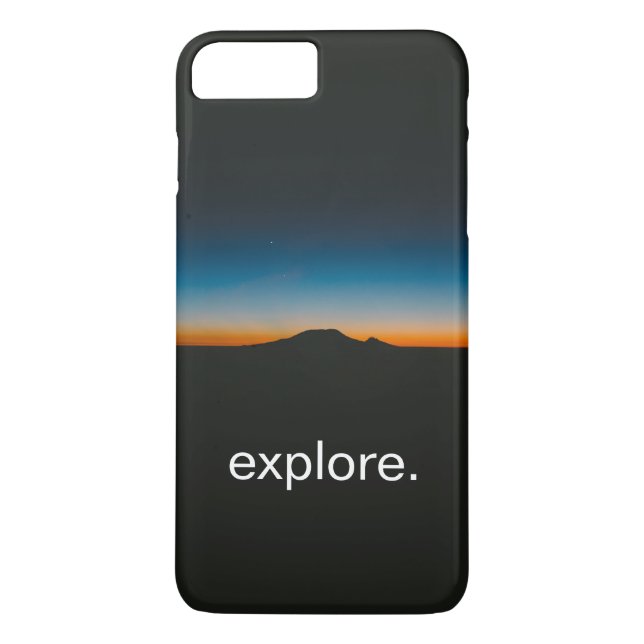 Mount Rainier in Silhouette Explore Case-Mate iPhone Case (Back)