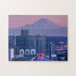 Mount Rainier in the background. Jigsaw Puzzle