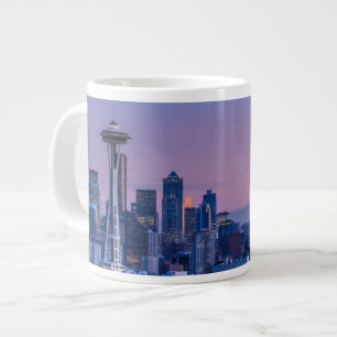 Mount Rainier in the background. Large Coffee Mug