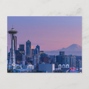 Mount Rainier in the background. Postcard