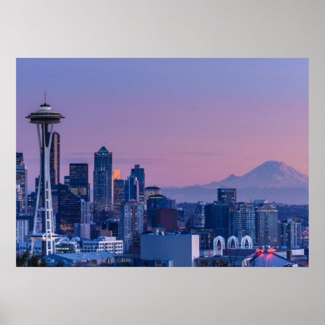 Mount Rainier in the background. Poster (Front)