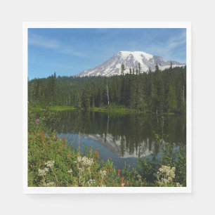 Mount Rainier Lake Reflection Napkin
