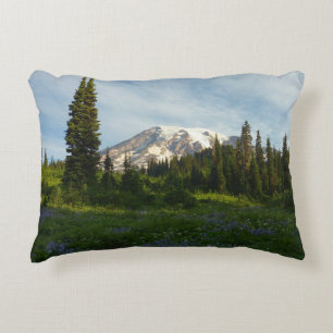 Mount Rainier Morning Light Decorative Cushion