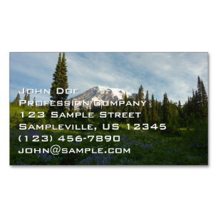 Mount Rainier Morning Light Magnetic Business Card