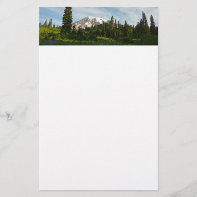 Mount Rainier Morning Light Stationery (Front)
