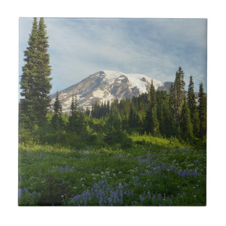 Mount Rainier Morning Light Tile