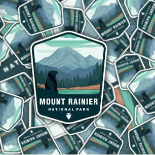 Mount Rainier National Park   Die-Cut Sticker
