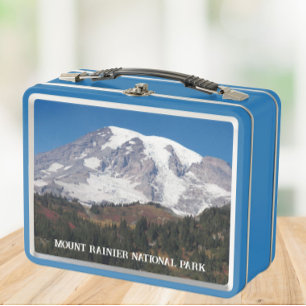 Mount Rainier National Park Landscape Metal Lunch Box
