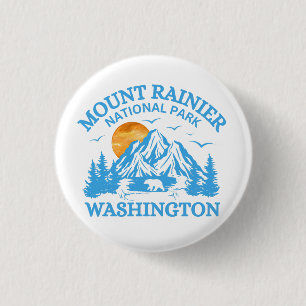 mount rainier national park Men's Basic T-Shirt 3 Cm Round Badge