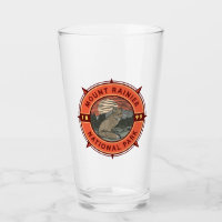 Mount Rainier National Park Red Fox Retro Compass