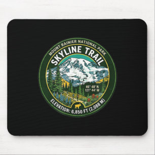 Mount rainier national park skyline trail vintage mouse pad