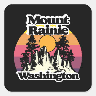 Mount Rainier National Park Square Sticker