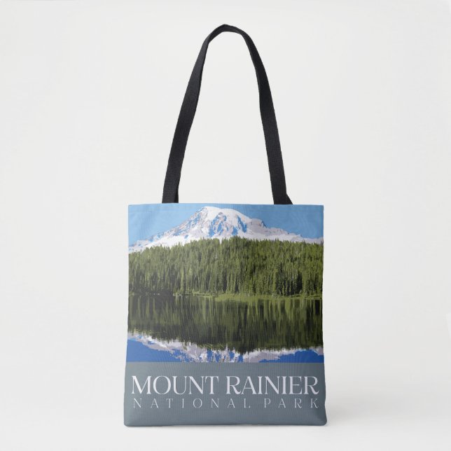 Mount Rainier National Park Tote, Washington Bag (Front)