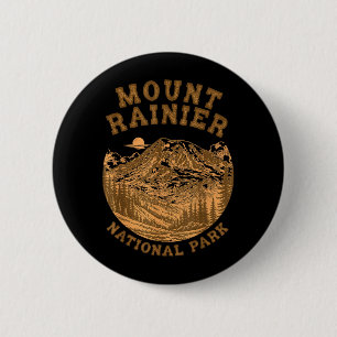 Mount Rainier National Park Travelling Nature Love 6 Cm Round Badge