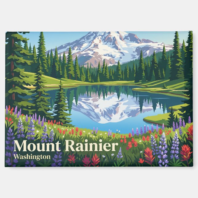 Mount Rainier National Park USA Magnet (Front)