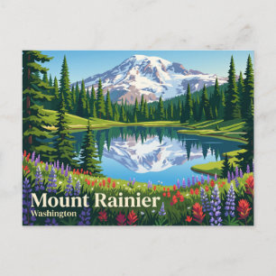Mount Rainier National Park USA Postcard
