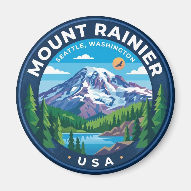Mount Rainier National Park Washington Magnet (Front)