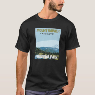 Mount Rainier National Park Washington Poster Desi T-Shirt