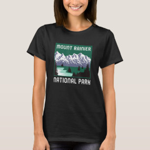 Mount Rainier National Park Washington Retro Graph T-Shirt